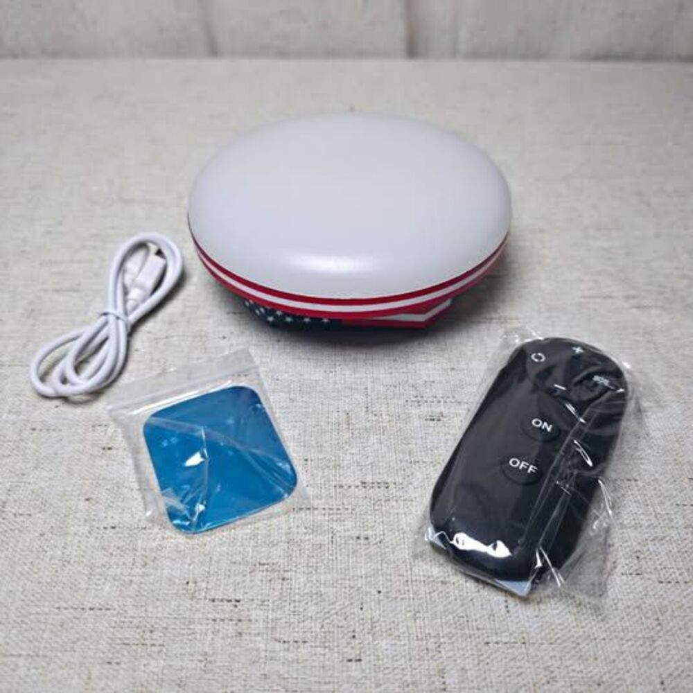 Rechargeable LED Lantern, Cordless Battery Powered w/ Remote, RWB